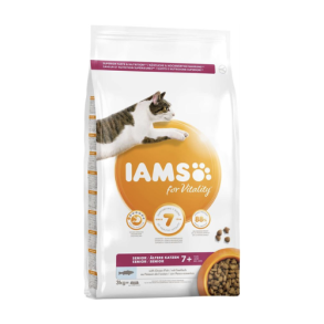  Iams Vitality Senior kattefoder m. havfisk 3 kg.